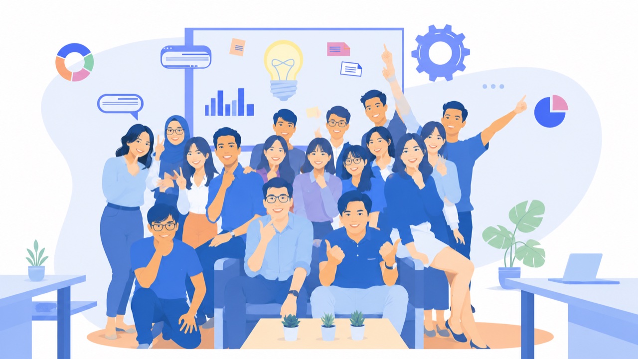 Đội ngũ DigicomVN làm việc cùng nhau