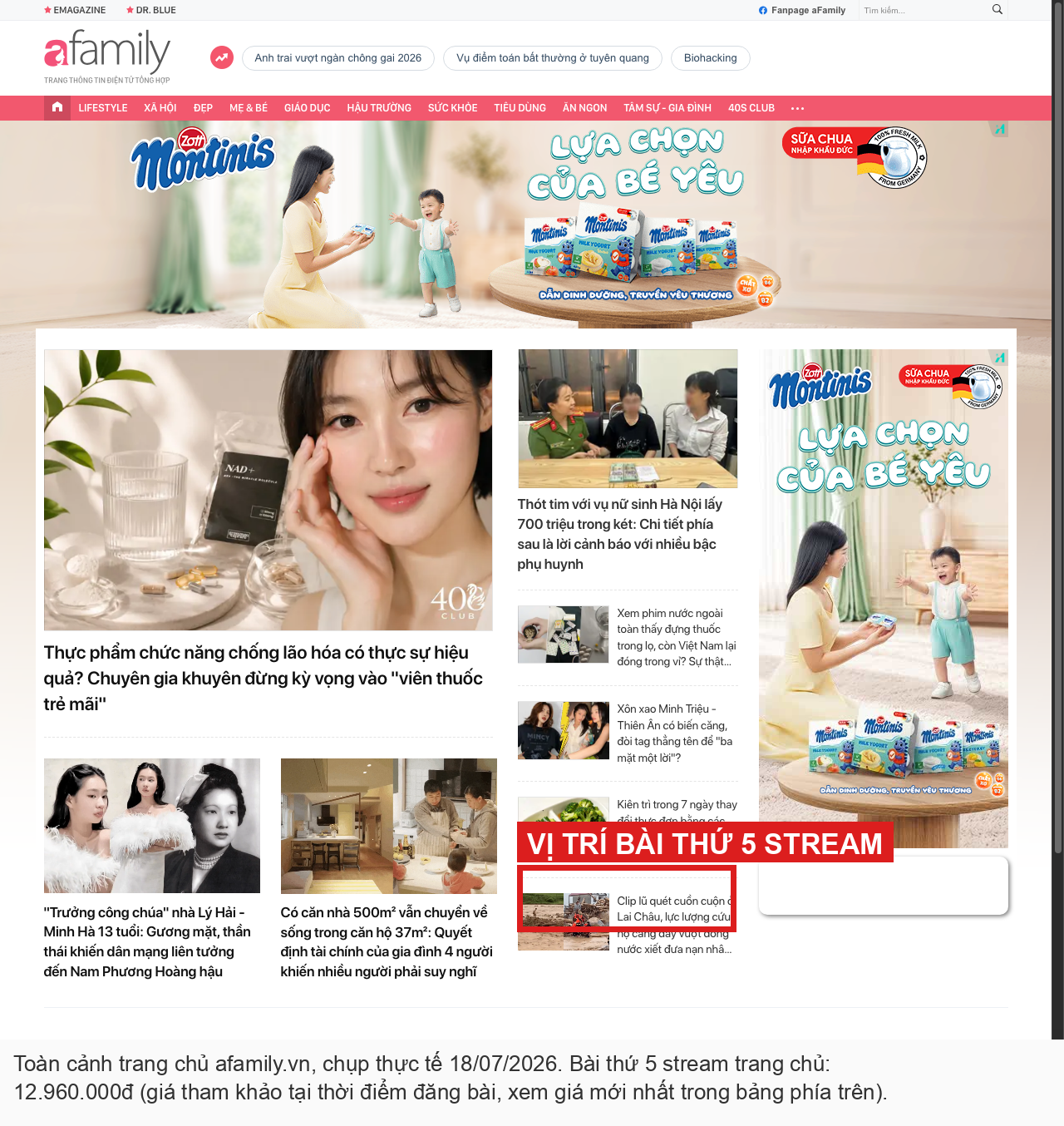 Minh hoạ vị trí bài thứ 5 stream trang chủ afamily.vn cho bài PR