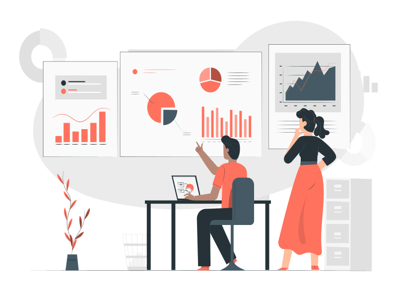 Minh hoạ báo cáo dữ liệu khi audit backlink profile
