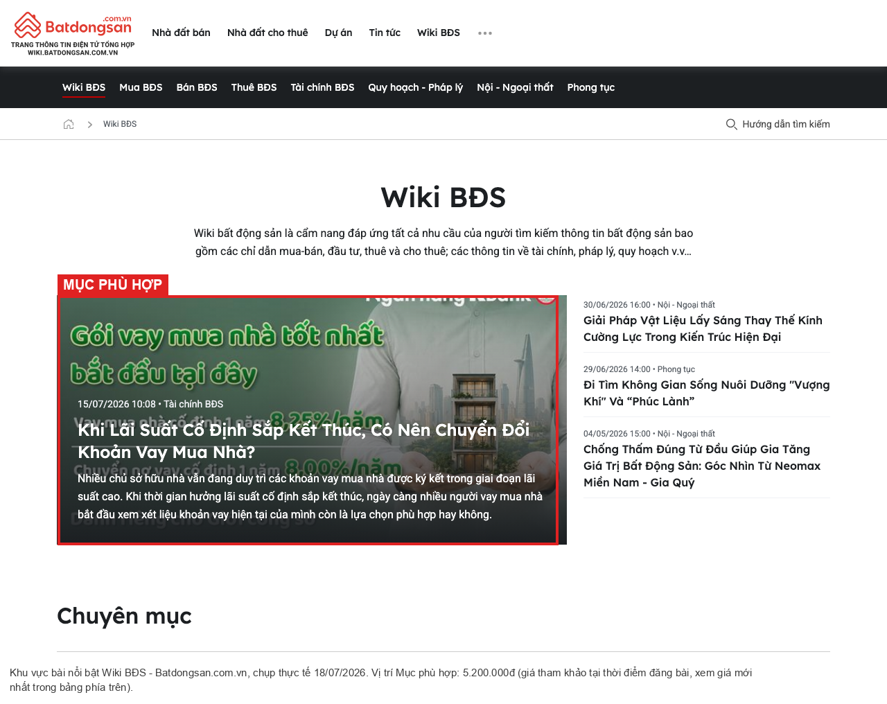 Minh hoạ vị trí mục phù hợp Wiki BĐS batdongsan.com.vn cho bài PR