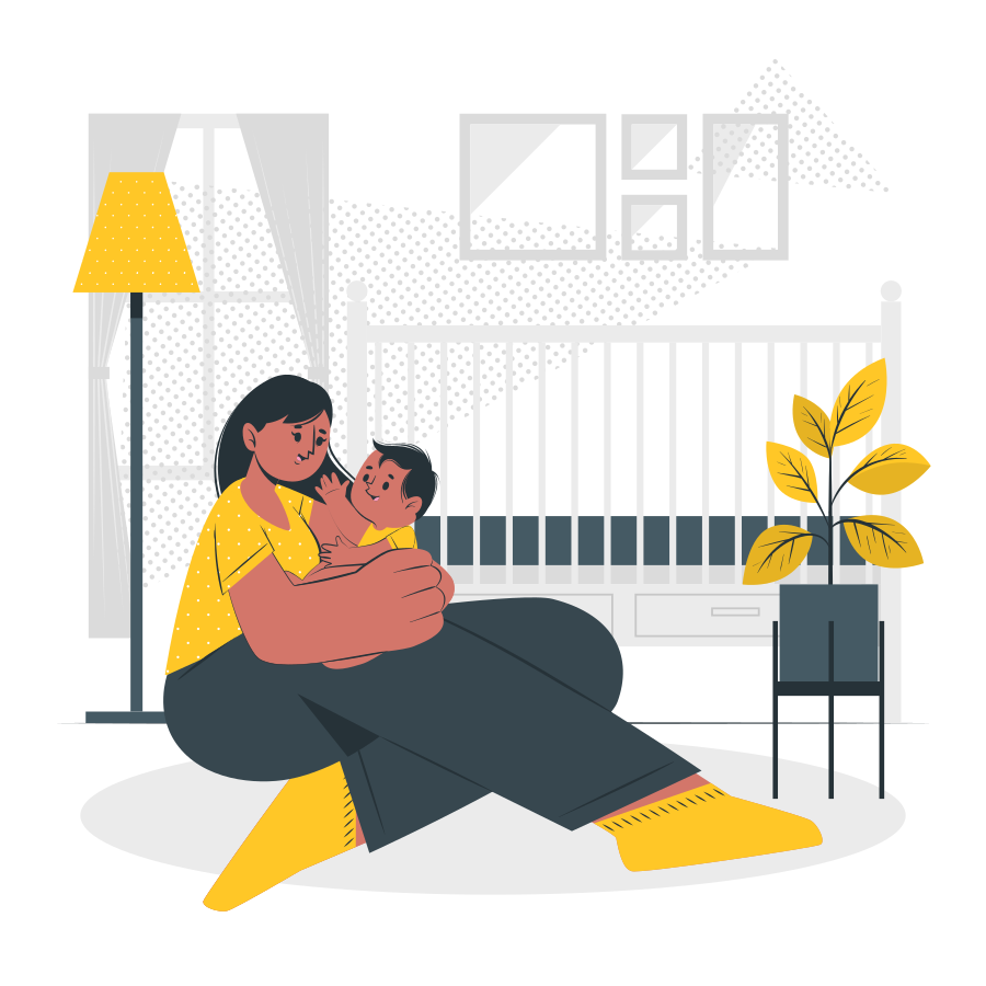 Minh hoạ mẹ và bé, phong cách illustration - chủ đề bài PR trên Webtretho