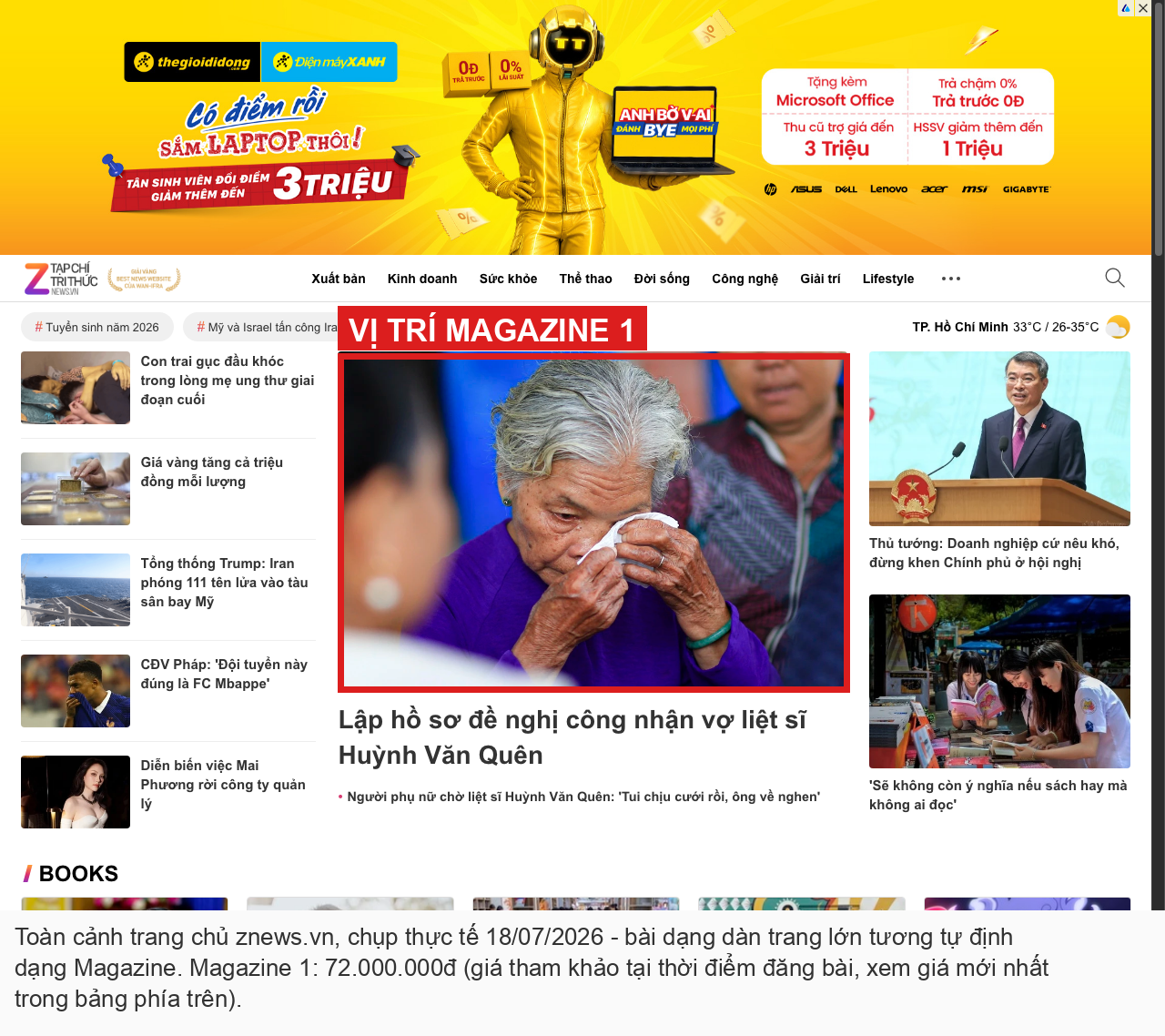 Minh hoạ vị trí Magazine 1 znews.vn cho bài PR