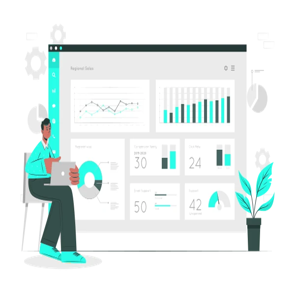Minh hoạ bảng điều khiển 4 chỉ số Google Search Console