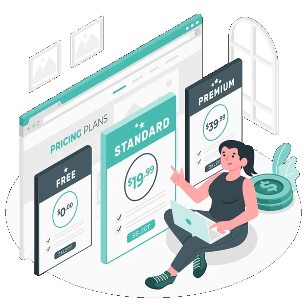 Minh hoạ các gói bảng giá dịch vụ phần mềm SEMrush