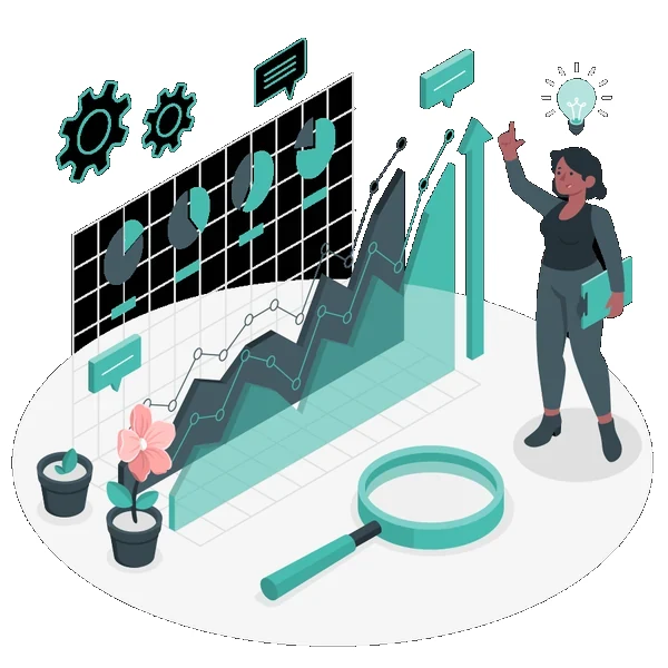 Minh hoạ biểu đồ tăng trưởng traffic SEO