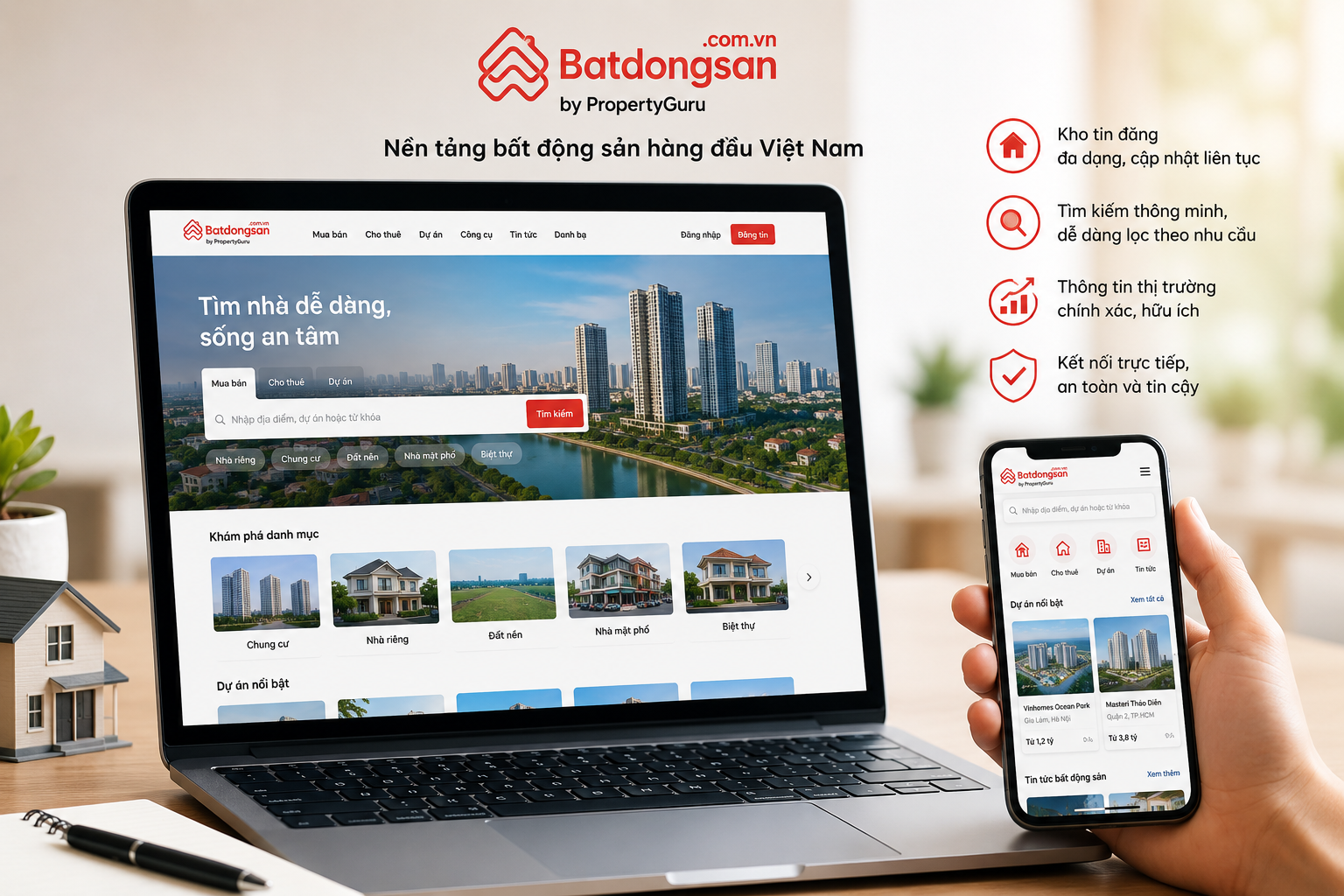Ảnh minh hoạ nền tảng Batdongsan.com.vn (by PropertyGuru)