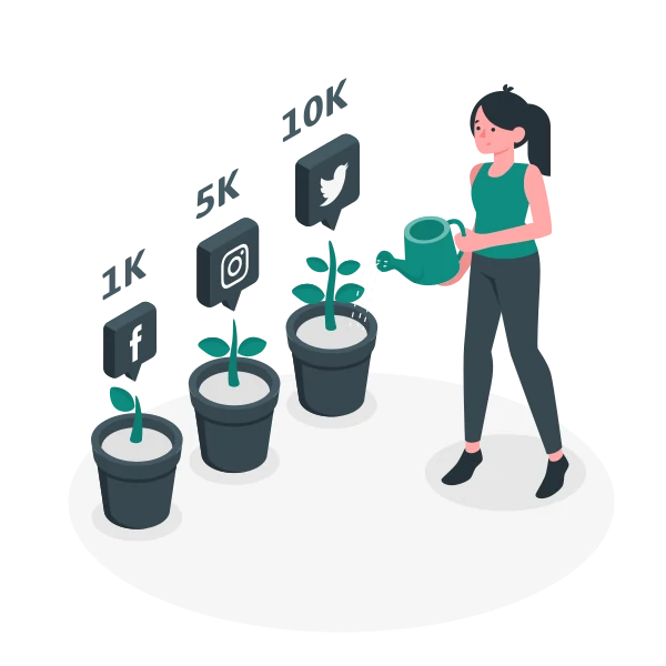 Minh hoạ tăng trưởng lượt theo dõi Fanpage nhờ backlink