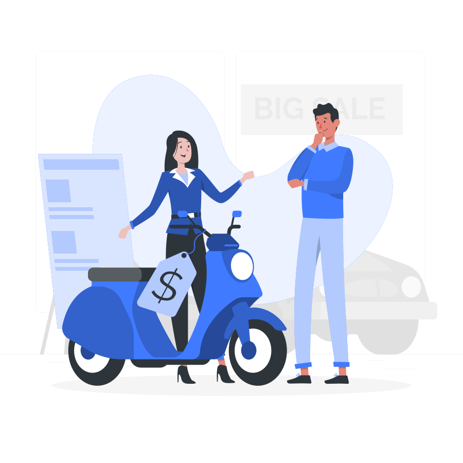 Minh hoạ tư vấn bán xe tại đại lý ô tô